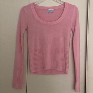 Smudge I Y2K I Soft Pink Crewneck Sweater